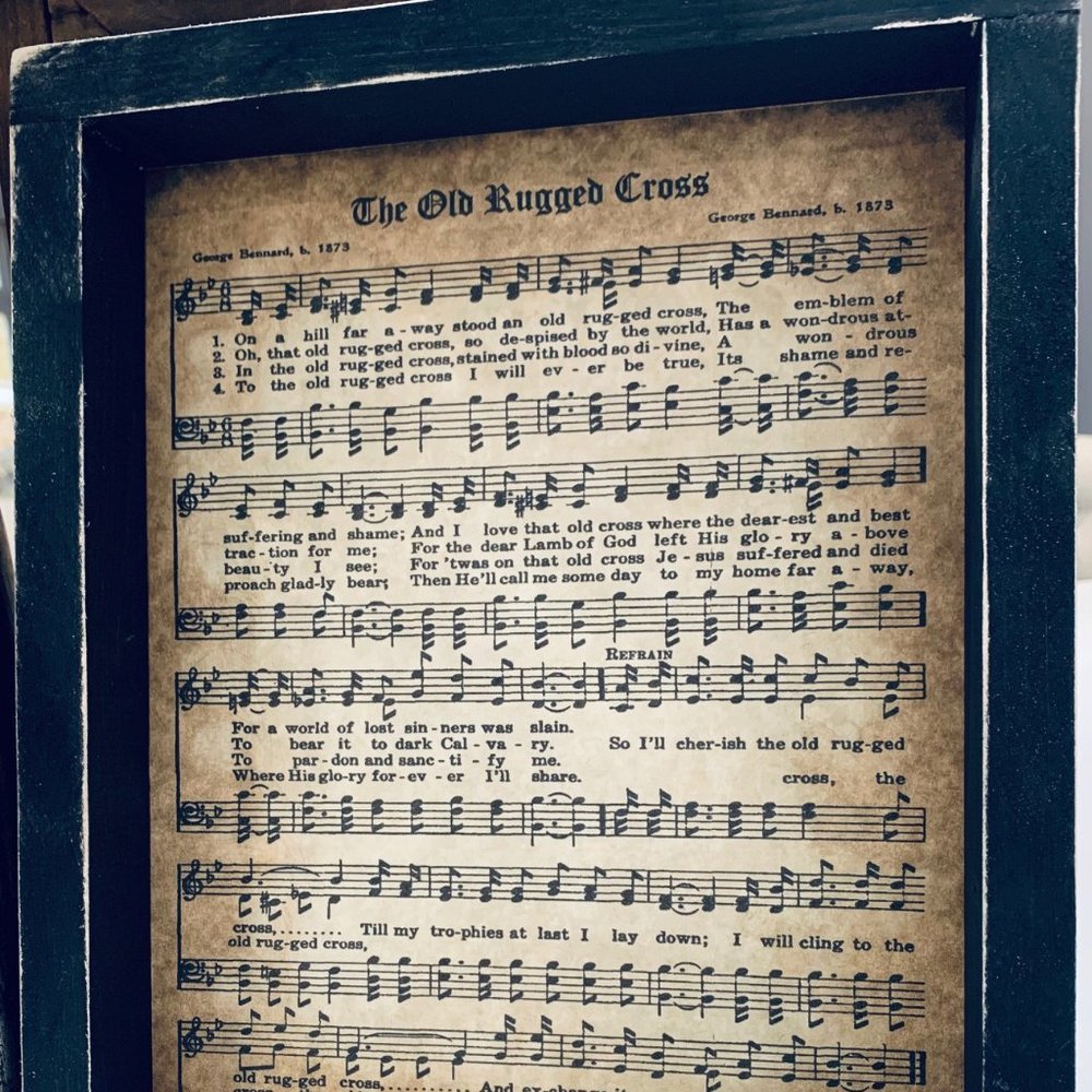 Framed Hymn // The Old Rugged Cross